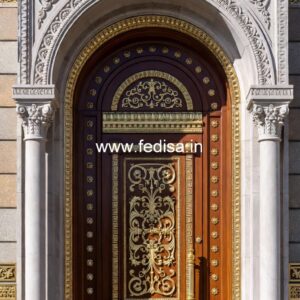 Engraved Wooden Door Main Gate Double Door Design No-13167