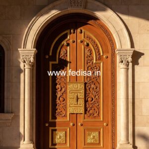 Wooden Carved Door Design Vinayagar Door Design No-13175
