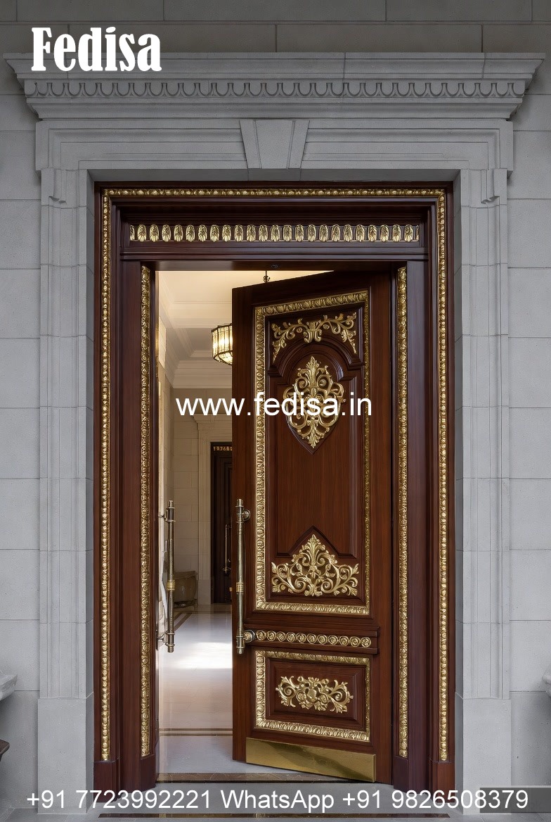 Bungalow Classic Door Design Iron Front Door Design No-13196