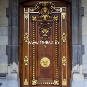 Traditional Carved Wooden Front Door Ideas Invisible Door Design No-13199
