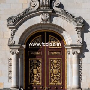 Colonial Style Door Front Jali Door Design No-13269