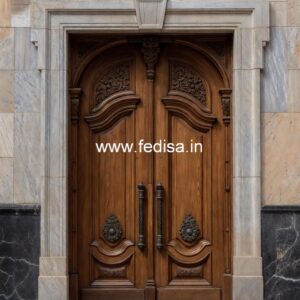 Elegant Double Door Classic Entry Design Sagwan Door Simple Design No-13284