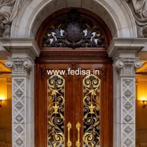 Solid Wood Classic Door Gate Mica Design No-13302