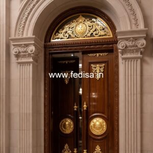 Classic Front Door Ideas Main Door Glass Etching Design No-13336