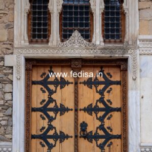 Handcrafted Wooden Door Laser Door Design No-13347