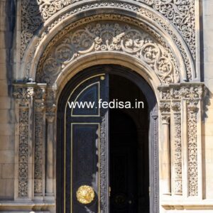 Home Entry Wooden Door Window Door Glass Design No-13358