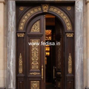 Villa Entrance Door Door Side Wall Design No-13359