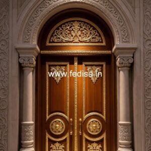 Classic Wooden Main Door Design For Home Hidden Sliding Door Design No-13362