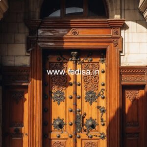 Carved Door Patterns Flat Entrance Designs Exterior No-13367