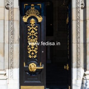 Home Entry Wooden Door Main Door Ventilation Design No-13399