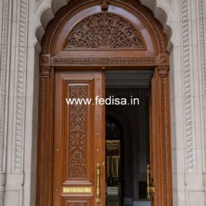 Hardwood Traditional Doors Door Handle Design Antique No-13430