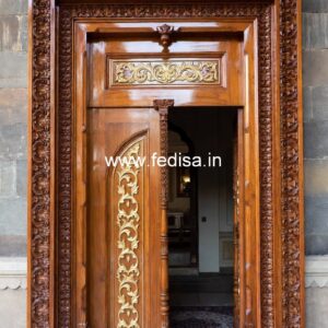 Front Entrance Classic Door Flush Door Veneer Design No-13439