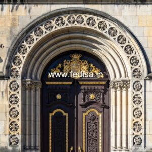 Bungalow Classic Door Design Plain Wooden Door Design No-13442