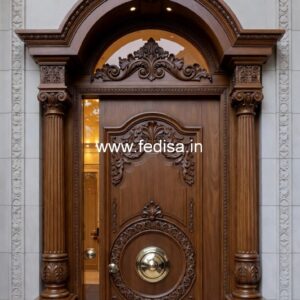 Classic Wooden Main Door Design For Home Steel Safety Door Design No-13444