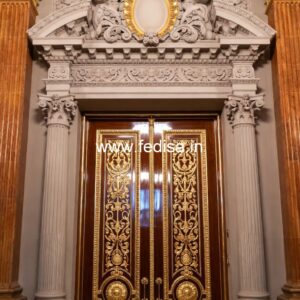 Engraved Wooden Door Main Door Side Design No-13454