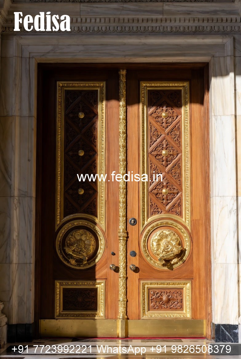 Vintage Wooden Door Silver Door Design No-13458