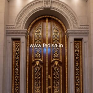 Carved Door Patterns Double Door Door Design No-13490