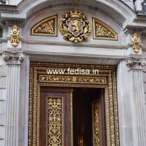 Carved Wooden Doors Puja Door Design No-13510