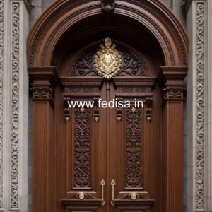 Luxury Classic Entrance Door Designs India Teak Brown Color Door No-13528