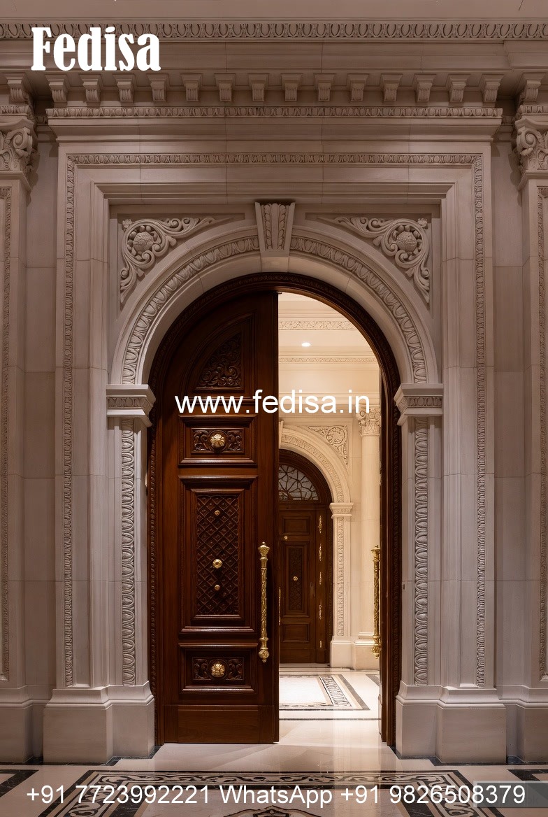 Handcrafted Wooden Door Double Palla Door No-13552