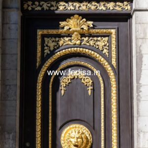 Hardwood Traditional Doors Big Main Door Design No-13553