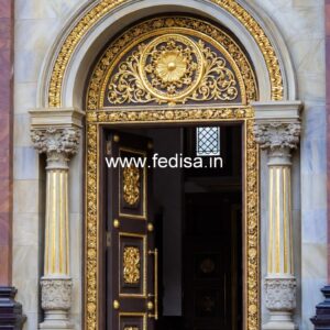 Villa Entrance Door Flat Entrance Wall Design No-13564