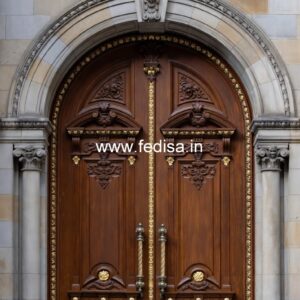 Classic Wooden Main Door Design For Home Room Glass Door Design No-13567