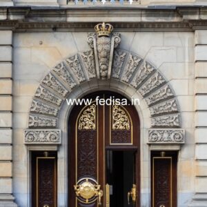 Arch Top Wooden Door Mdf Jali Door Design No-13576