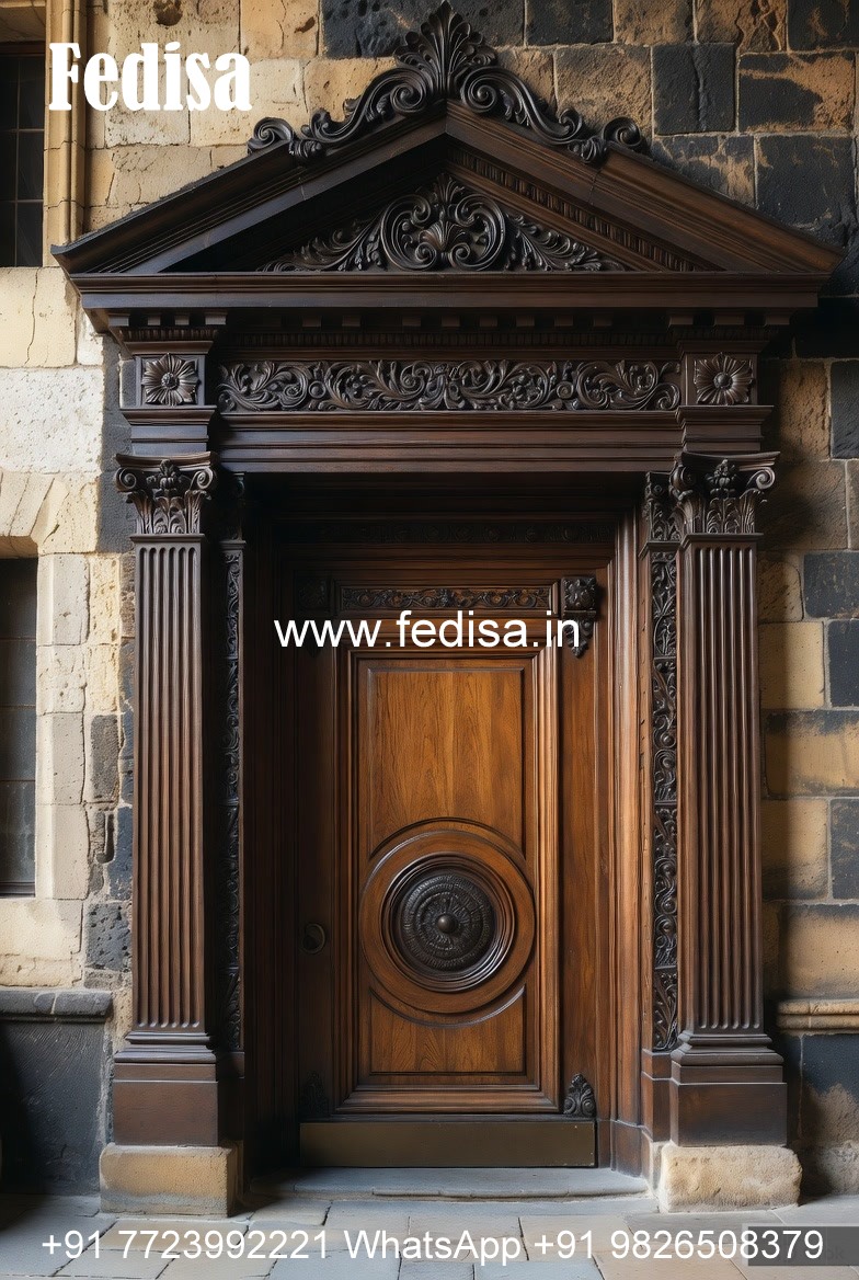 Arch Top Wooden Door Door 3d Design No-13617
