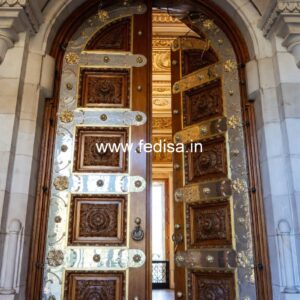 Villa Entrance Door Aluminum Glass Door Design No-13646