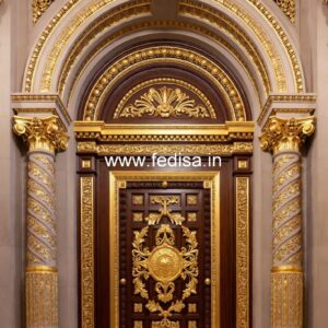 Elegant Double Door Classic Entry Design Latest Steel Door Design No-13653