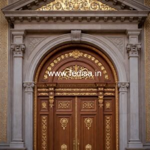 Glass Panel Classic Door Aluminum Entrance Doors Design No-13660