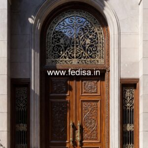 Elegant Double Door Classic Entry Design 10 Feet Main Door Design No-13694