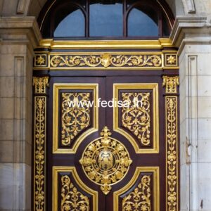 Double Door Classic Style Net Door Design With Glass No-13698