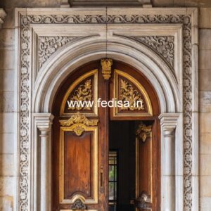 Carved Wooden Doors Double Door Design Plywood For Home No-13715