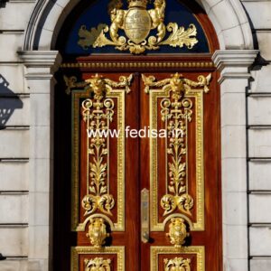 Italian Style Wooden Doors Double Door Carving Design No-13724