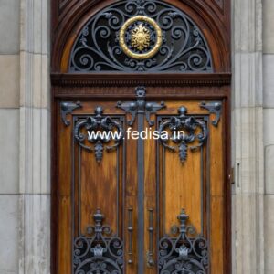 Teak Wood Door Design Pooja Room Bell Design No-13754