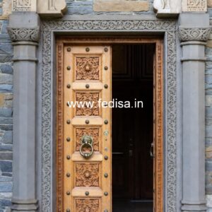 Bungalow Classic Door Design Wooden Sunmica Door Design No-13770