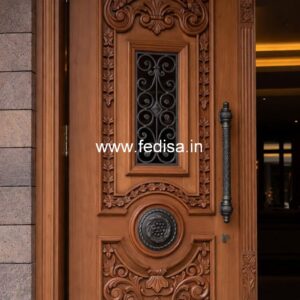 Vintage Wooden Door Acrylic Sheet Door Design No-13827