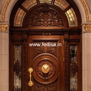 Traditional Carved Wooden Front Door Ideas Designed Doors No-13855