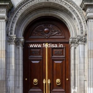 Villa Entrance Door Wooden Round Door Design No-13892