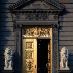 Hardwood Traditional Doors Square Pipe Door Design No-13922