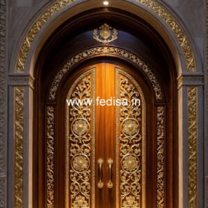 Colonial Style Door Simple Teak Wood Door Design No-13925