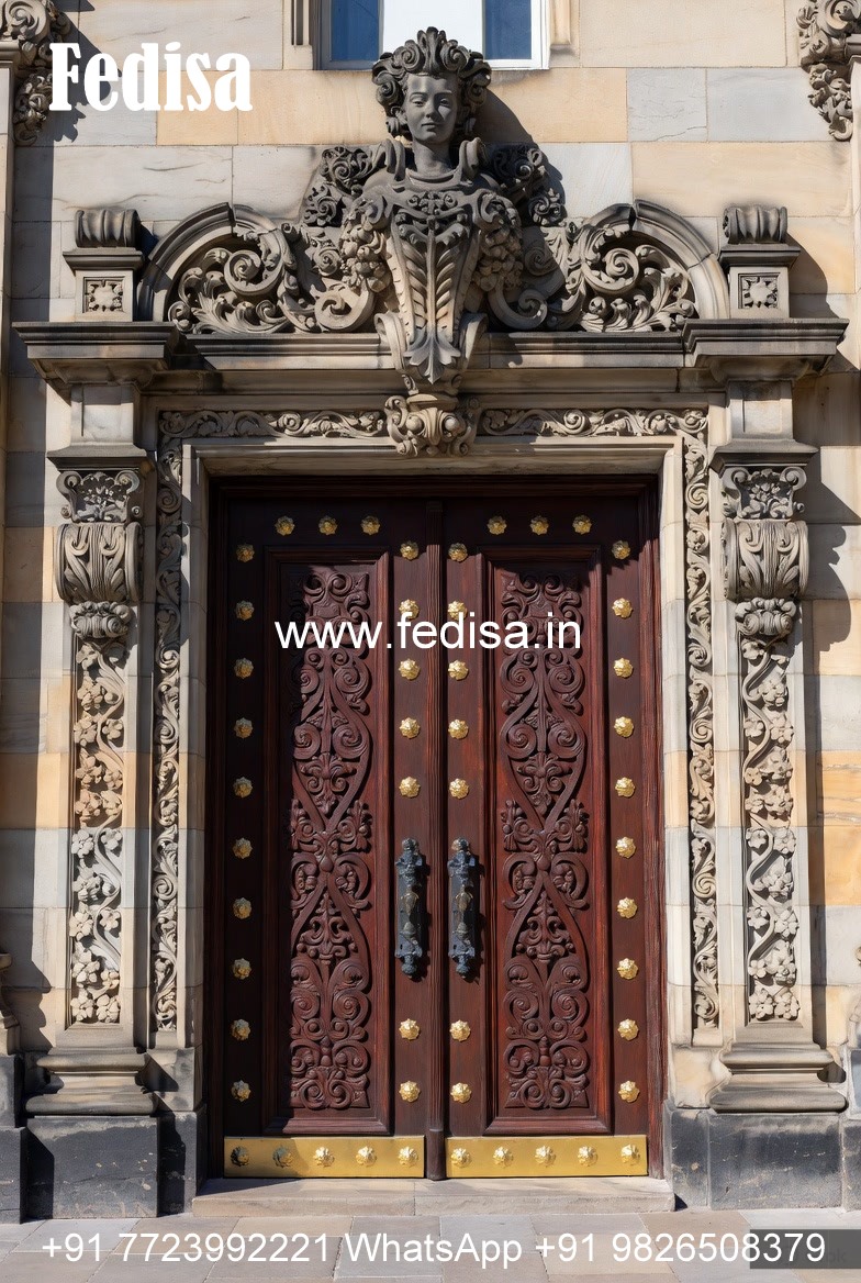 Luxury Classic Entrance Door Designs India Home Front Steel Grill Design With Glass No-13938