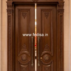 Wooden Carved Door Design Teak Front Door Price No-13954