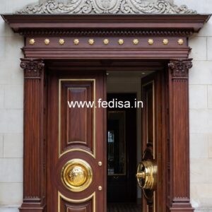 Palace Style Doors Main Door Designs With Ganesh No-13976