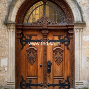 Glass Panel Classic Door Gi Sheet Door Design No-13988