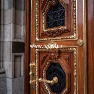 Italian Style Wooden Doors Door Design Iron Grill No-14011