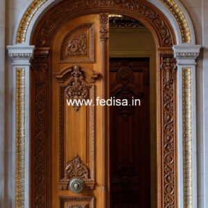 Elegant Double Door Classic Entry Design Good Door Design No-14022