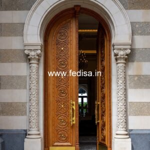 Mahogany Classic Doors Kitchen Double Door Design No-14042